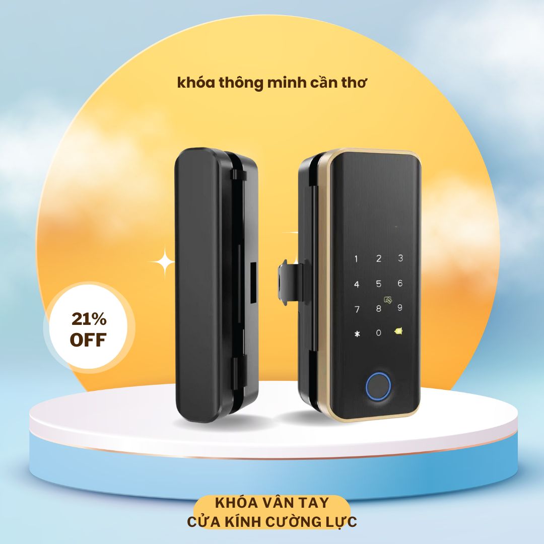 Khóa vân tay dùng cho kính cường lực